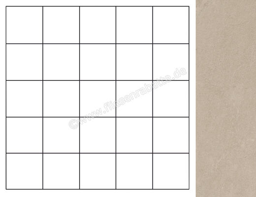  Imola Ceramica Azuma Rock Sand S 30x30 cm Mosaik 5x5 Matt Eben Naturale MK.A.RCK 30S (194391) | 439041