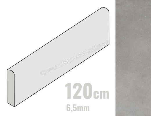  Imola Ceramica Blox Grey G 6x120 cm Sockel 6,5mm Matt Eben Naturale BLOX6 BT120G (174686) | 440295