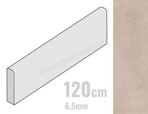  Imola Ceramica Blox Beige B 6x120 cm Sockel 6,5mm Matt Eben Naturale BLOX6 BT120B (174683) | 440304