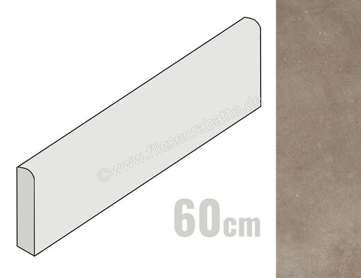  Imola Ceramica Blox Darkbeige BS 6x60 cm Sockel Matt Eben Naturale BLOX BT60BS (174688) | 440337