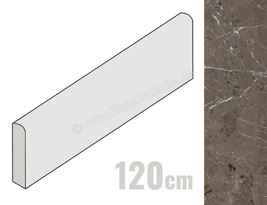 Imola Ceramica The Rock Breccia Imperiale 6x120 cm Sockel Matt Eben Naturale BREIMP6 BT120 | 444039