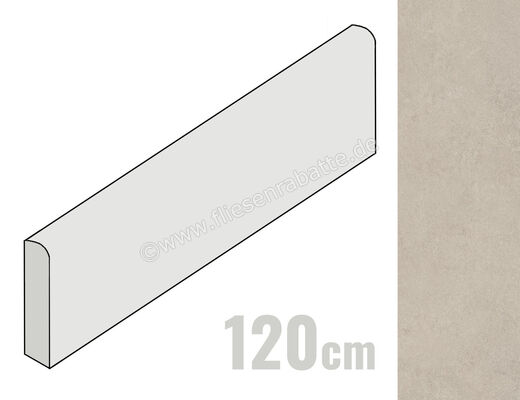  Imola Ceramica The Rock Dorset 6x120 cm Sockel Matt Eben Naturale DORSET6 BT120 (188244) | 444048