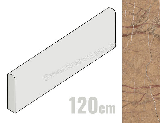  Imola Ceramica The Rock Forest Gold 6x120 cm Sockel Matt Eben Naturale FOGOLD6 BT120 (194337) | 444069