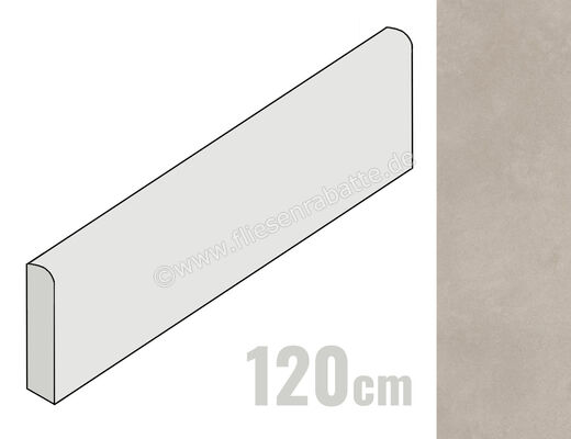  Imola Ceramica Retina Cenere 6x120 cm Sockel Matt Eben Naturale RTN CENER BT120 (183441) | 444783