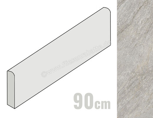  Imola Ceramica Vibes Grey G 6x90 cm Sockel Matt Eben Naturale VIBES BT90G (180354) | 445959