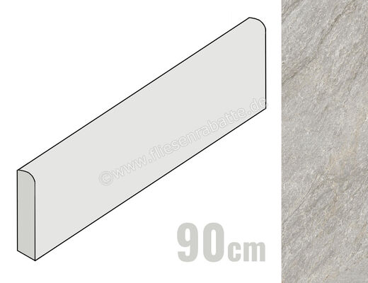 Imola Ceramica Vibes Grey G 6x90 cm Sockel Matt Eben Naturale VIBES BT90G | 445959