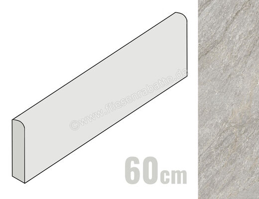  Imola Ceramica Vibes Grey G 6x60 cm Sockel Matt Eben Naturale VIBES BT60G (180359) | 445974