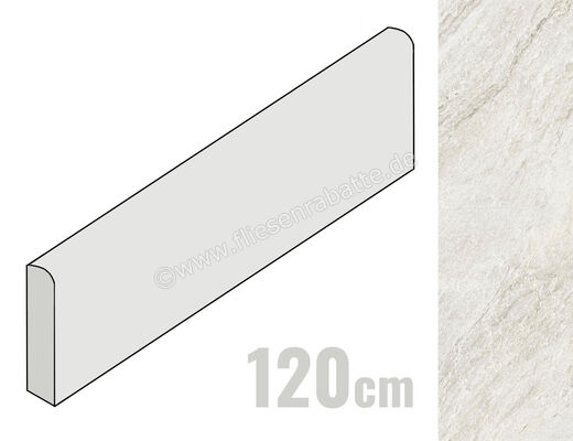  Imola Ceramica Vibes White W 6x120 cm Sockel Matt Eben Naturale VIBES BT120W (180348) | 445986