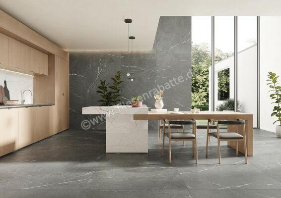 Imola Ceramica The Rock Negresco 60x60 cm Bodenfliese / Wandfliese Matt Eben Naturale NEGRES 60 RM | 446124