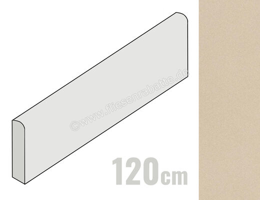 Imola Ceramica Parade Almond A 6x120 cm Sockel Uni Matt Eben Naturale PRTU BT120A | 449016