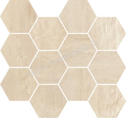 Imola Ceramica Creative Concrete Beige B 25x30 cm Mosaik Esagona Matt Eben Naturale MK.CREACON B | 449226