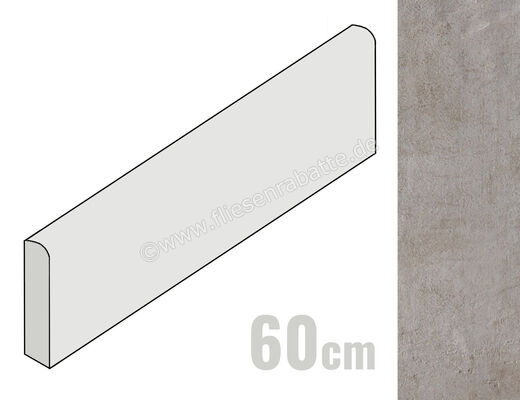  Imola Ceramica Creative Concrete Grey G 9.5x60 cm Sockel Matt Eben Naturale CREACON BT 60G (139504) | 449253