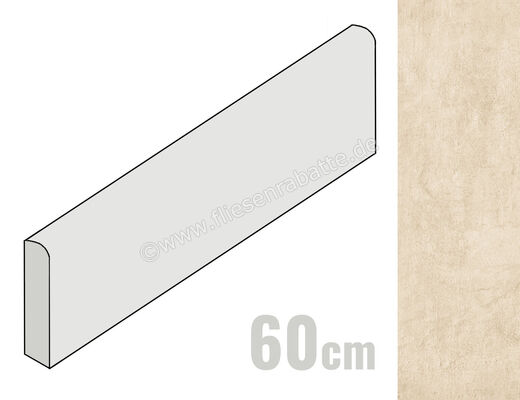  Imola Ceramica Creative Concrete Beige B 9.5x60 cm Sockel Matt Eben Naturale CREACON BT 60B (139502) | 449259