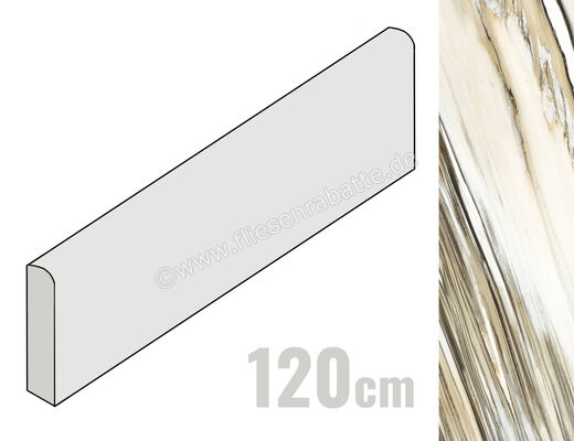  Imola Ceramica The Room Calacatta Oyster 6x120 cm Sockel Stärke: 6,5 mm Matt Glänzend Eben Lappato Honed CAL OY6 12 LPM BT (188566) | 450168