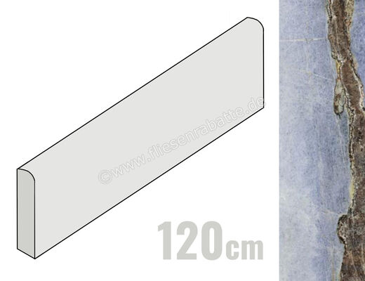  Imola Ceramica The Room Onice Aragosta 6x120 cm Sockel Glänzend Eben Lappato ONI AR6 12 LP BT (188530) | 450180