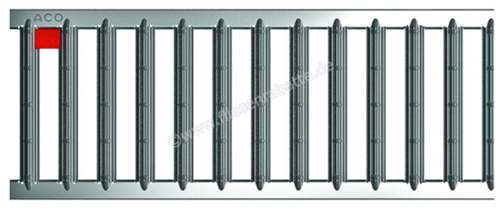 ACO Self Roste Stegrost Länge 1000 mm Edelstahl elektropoliert Edelstahl elektropoliert Breite: 118 mm Länge: 1 m 310307 | 451371