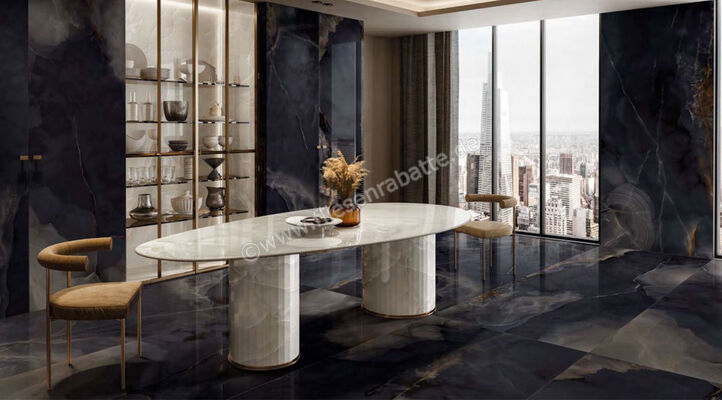  Emilceramica Tele Di Marmo Onyx Onyx Black 30x60 cm Bodenfliese / Wandfliese Glänzend Eben Full Lappato EKTT | 453267