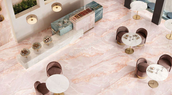  Emilceramica Tele Di Marmo Onyx Onyx Pink 30x60 cm Bodenfliese / Wandfliese Glänzend Eben Full Lappato EKTU | 453300
