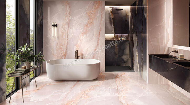  Emilceramica Tele Di Marmo Onyx Onyx Pink 30x60 cm Bodenfliese / Wandfliese Glänzend Eben Full Lappato EKTU | 453303