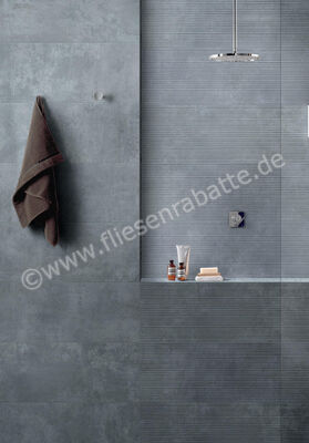 Ragno Clayton Wall Blue 33x100 cm Wandfliese Scrape 3D Matt Strukturiert Naturale RAEJ | 458373