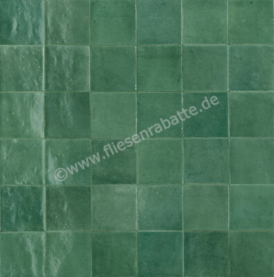 Ragno Melange Teal 10x10 cm Wandfliese Glänzend Strukturiert Naturale R8GA | 459471