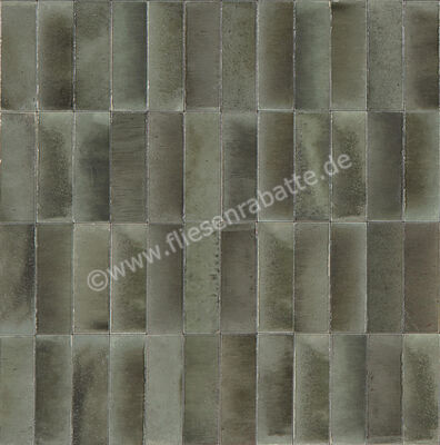 Ragno Gleeze Grigio 5x15 cm Wandfliese Glänzend Strukturiert Naturale R8HS | 459771