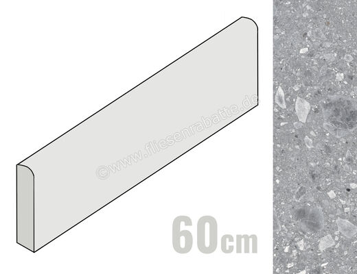 Ragno Realstone_Ceppo Grigio 7x60 cm Sockel Matt Eben Naturale RCY3 | 460854