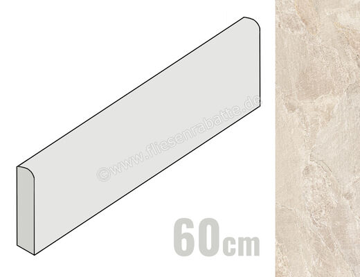  NovaBell Deepstone Hyper Shell 7x60 cm Sockel Matt Strukturiert Naturale DPSHB40K | 460965