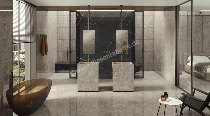  Atlas Concorde Marvel Meraviglia Grigio Elegante 60x120 cm Bodenfliese / Wandfliese Glänzend Eben Lappato AJHW | 461985