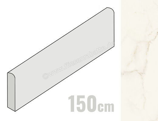  Atlas Concorde Marvel X Calacatta Apuano 7.2x150 cm Sockel Matt Eben Silk AGGD | 463968