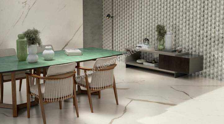  Atlas Concorde Marvel X Calacatta Sublime 75x150 cm Bodenfliese / Wandfliese Matt Eben Silk AFVP | 464004