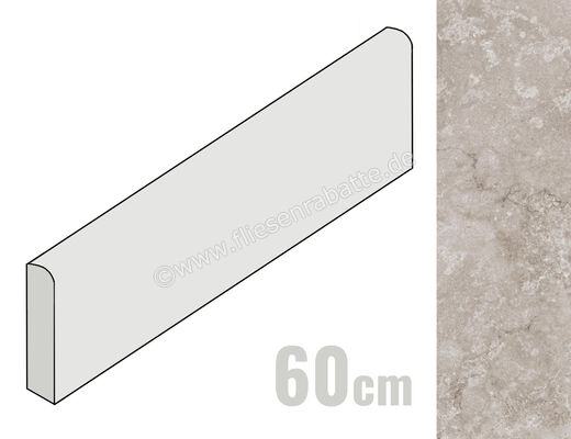  NovaBell Landstone Gravel 7x60 cm Sockel Matt Strukturiert Naturale LSTB10K | 471362