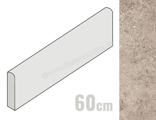  NovaBell Landstone Taupe 7x60 cm Sockel Matt Strukturiert Naturale LSTB50K | 471371