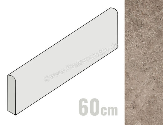  NovaBell Landstone Earth 7x60 cm Sockel Matt Strukturiert Naturale LSTB60K | 471374