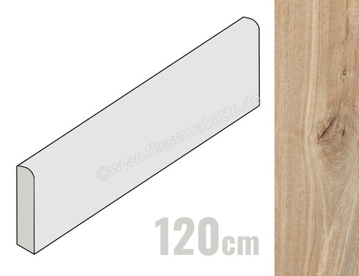 Villeroy & Boch Oak Flair Almond 5x120 cm Sockel Matt Strukturiert VilbostonePlus 2877 EW10 0 | 471575