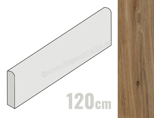 Villeroy & Boch Oak Flair Mocca 5x120 cm Sockel Matt Strukturiert VilbostonePlus 2877 EW20 0 | 471578