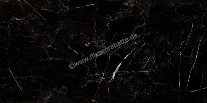 Ceramiche Caesar Anima Nero Atlante 60x120 cm Bodenfliese / Wandfliese Glänzend Eben Lucidato ADNV CAE | 474659