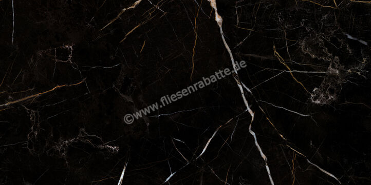 Ceramiche Caesar Anima Nero Atlante 60x120 cm Bodenfliese / Wandfliese Glänzend Eben Lucidato ADNV CAE | 474665