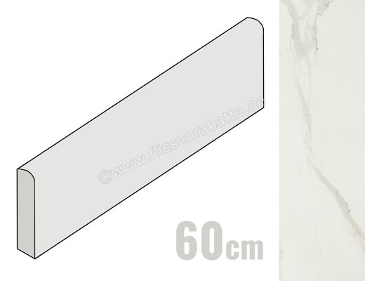  Ceramiche Caesar Marble Inspiration Anima Calacatta Oro 7.2x60 cm Sockel Glänzend Eben Lucidato ACGN CAE | 475205