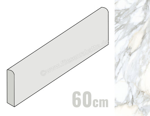  Ceramiche Caesar Marble Inspiration Anima Ever Apuan Gold 7.2x60 cm Sockel Glänzend Eben Lucidato AFDZ CAE | 476405