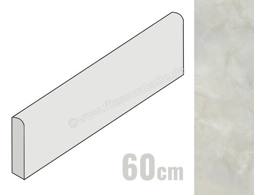  Ceramiche Caesar Marble Inspiration Anima Ever Royal Onyx 7.2x60 cm Sockel Glänzend Eben Lucidato AFD1 CAE | 476411