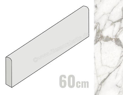  Ceramiche Caesar Marble Inspiration Anima Ever Luxury Arabesque 7.2x60 cm Sockel Glänzend Eben Lucidato AFD0 CAE | 476414