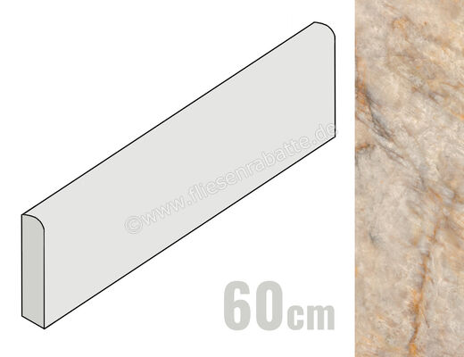  Ceramiche Caesar Marble Inspiration Anima Futura Crystal Delight 7.2x60 cm Sockel Glänzend Eben Lucidato AGGH CAE | 476432