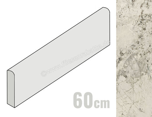  Ceramiche Caesar Marble Inspiration Anima Wonder Glacier 7.2x60 cm Sockel Glänzend Eben Lucidato AHBT CAE | 476927