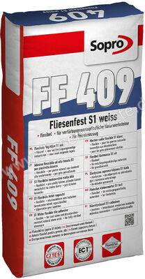 Sopro Bauchemie FF 409 Fliesenfest S1 weiss 25 kg Sack 7740925 | 478166