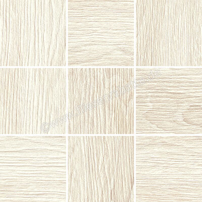 Love Tiles Timber White 20x20 cm Mosaik Matt Strukturiert Naturale B663.0112.001 | 48155