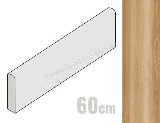 Ceramiche Caesar Life Oak 6.2x60 cm Sockel Matt Strukturiert Naturale AGSI CAE | 481853