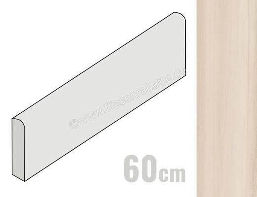 Ceramiche Caesar Life Nordic 6.2x60 cm Sockel Matt Strukturiert Naturale AGSJ CAE | 481856