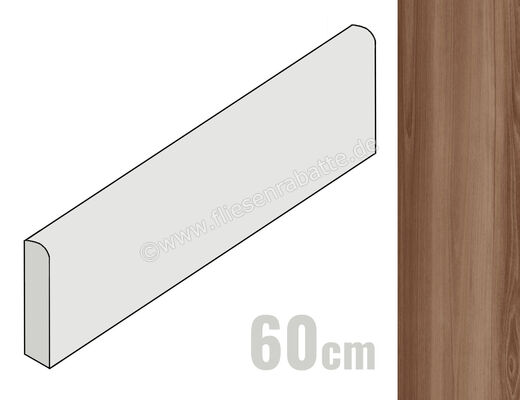  Ceramiche Caesar Life Walnut 6.2x60 cm Sockel Matt Strukturiert Naturale AGSK CAE | 481859