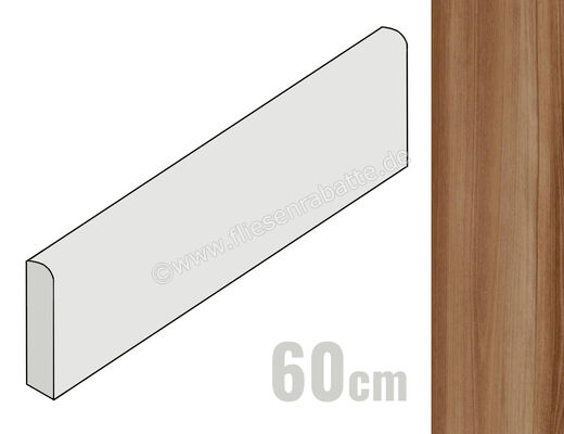 Ceramiche Caesar Life Noce 6.2x60 cm Sockel Matt Strukturiert Naturale AGSO CAE | 481862